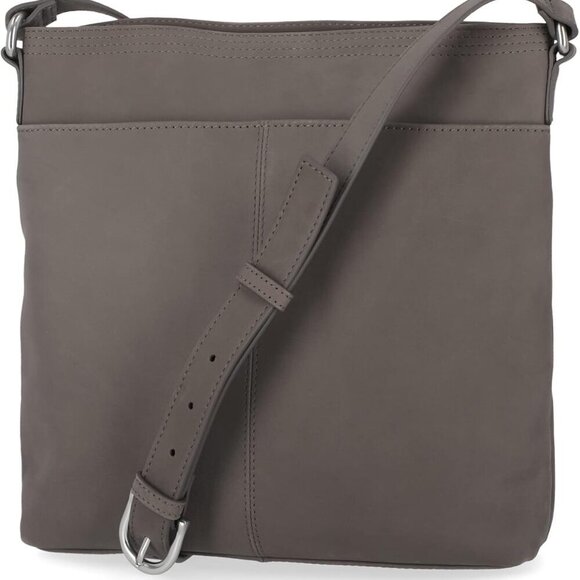 Leather Crossbody Purse Womens 11.5x3x11 Zippered Shoulder Bag Travel Organizer - Picture 3 of 4